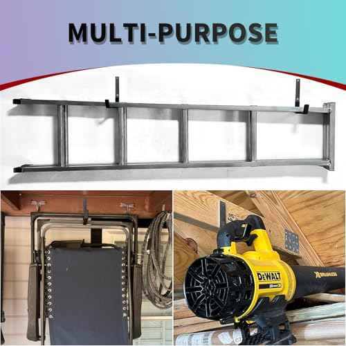 Heavy Duty Steel Garage Hooks, Garage Storage Utility Hooks, Garden Tool Organizer, Steel Wall Mount Hooks, (6, Large)