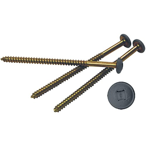 3" Painted Screws for Vinyl Shutters, 419 Storm Cloud (12/Bag)
