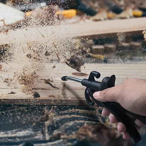 High Volume Air Blow Gun with Rubber Guard Air Flow Nozzle, Industrial Household Air Blower Gun Angle Bent Jet Nozzle, Air Gun for Compressor Pneumatic Tool for Dust Cleaning Car Detailing