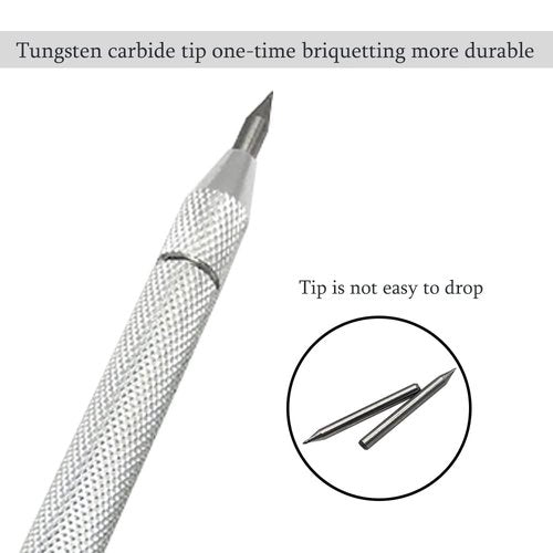 NEPAK 2 Pack Tungsten Carbide Scriber with Magnet,with Extra 12 Replacement Marking Tip,Etching Engraving Pen for Glass/Ceramics/Metal Sheet