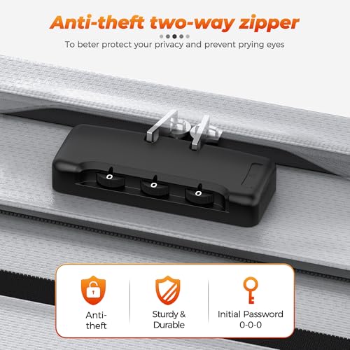 Fireproof Document Bag with lock, Expandable Capacity Document Organizer with Zipper Protection, Fireproof £¦ Waterproof Box for File Storage, Portable Home Travel for Important Documents, Soft Bag