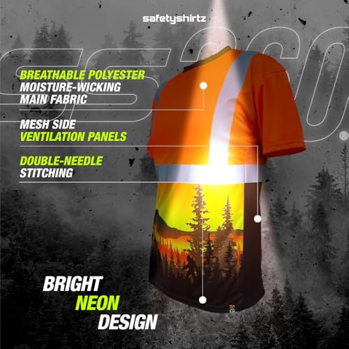 SafetyShirtz Men's SS360 ANSI Class 2 and 3 Graphic Tees and Long Sleeve Tees