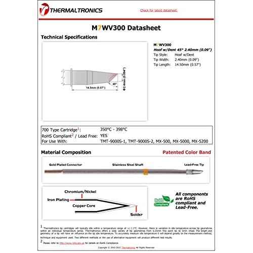 Thermaltronics M7WV300 Hoof w/Dent 45deg 2.40mm (0.09in)