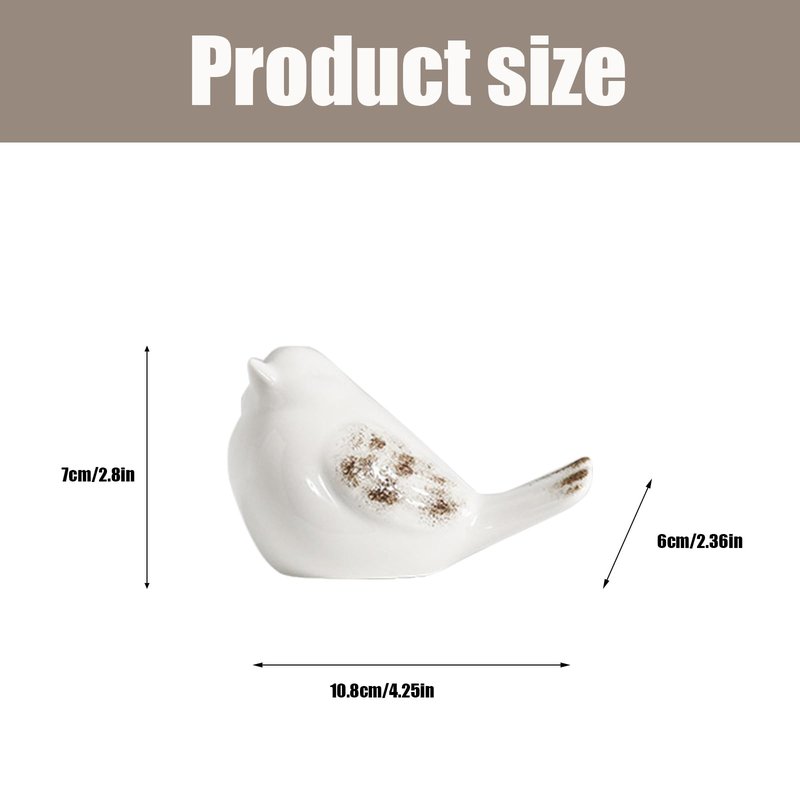 2 Pcs Ceramic Bird Toilet Floor Bolt Caps, Cute Animal Toilet Bolt Covers Decorative for Bottom, Decorative Bathroom Easy Installation(Bird-White01