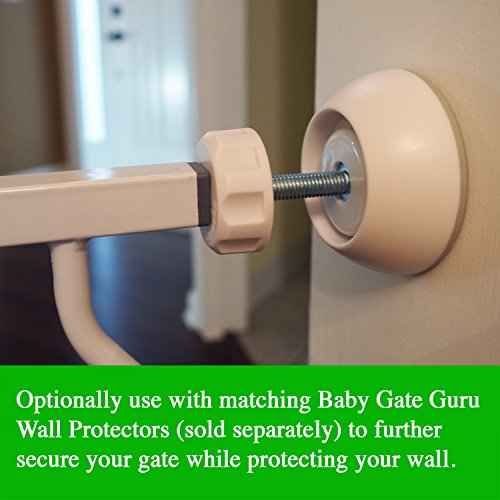 Extra Long M8 (8mm) Spindle Rods for Pressure Mounted Baby and Pet Safety Gates 4 Pack Replacement Set (8mm, White)