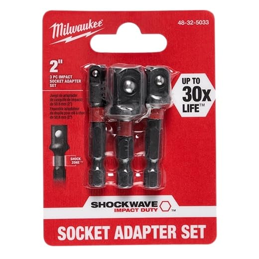 Milwaukee 48-32-5033 Power Drill Bit Extensions Shockwave Socket