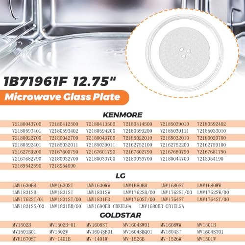 12.75" Microwave Plate For GE,Kenmore,Whirlpool Microwave Glass Turntable