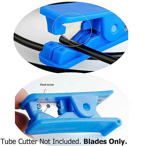 5 Pack Triangle Blade Replacement Tube Cutter Blades Knife for PTFE Teflon Tube Cutter Nylon PVC PU PE Plastic Pipe Tube Hose Cutting Tool Spare Parts Repair