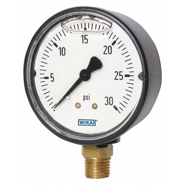 Compound Gauge, 2-1/2" Dial Size, Bottom