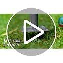 Walensee 3-Row Spike Lawn Aerator Tool, Manual 15-Spike Soil Loosener for Small Lawns