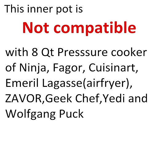 8Qt Inner Pot for Power Cooker XL PPC772 PPC780 WAL3 – Stainless Steel 18/8 3-Ply Bottom