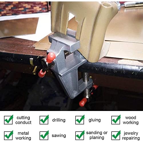 Mini Jeweler Table Clamp Small Hobby Bench Vice Work Bench Vise Clamp Hobby Vise Mini Bench for Work Crafts Woodworking and Metalworking