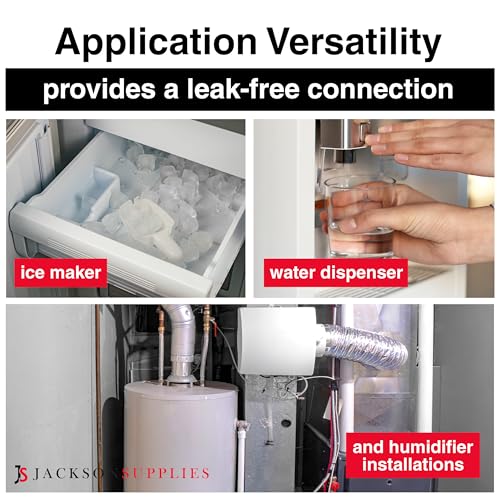 Ice Maker & Humidifier Installation Kit - 1/4" x 25' Poly Tubing with Saddle Valve & Fittings