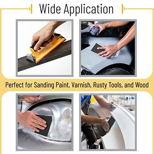 Bates- Sand Paper with 1 Handle, 36 Pack, Sandpaper, Sandpaper Assortment, Sand Paper Variety
