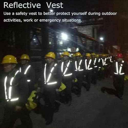2 pcs Reflective Vest, Adjustable High Visibility Reflective Safety Straps Gear for Run, Cycling,Pet Walking