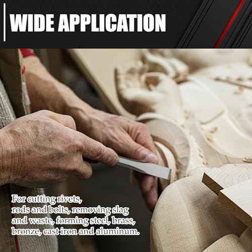 C&T 3-Piece Heavy Duty All Purpose Cold Chisels Kit, 3/8, 1/2, 5/8 in, for Carpentry, Metalwork, Woodwork & Masonry work