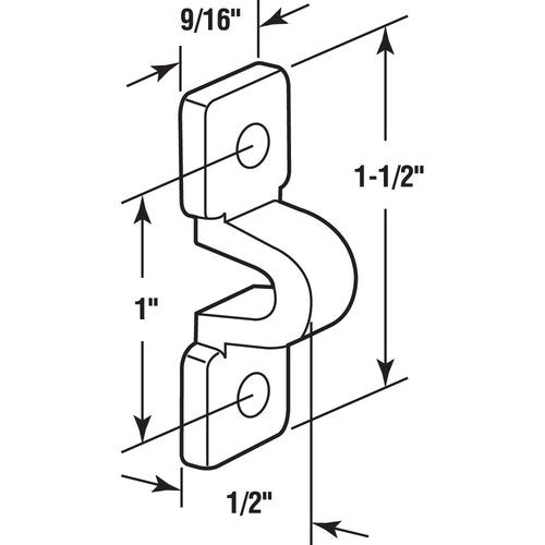 Prime-Line MP7018 Loop Clip, Fits Wire Shelves, Plastic Construction, White (12 Pack)
