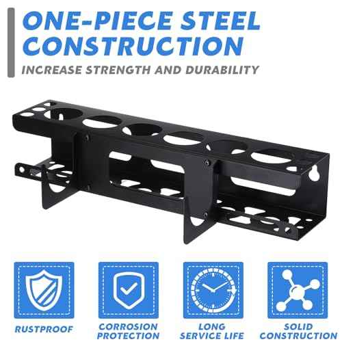 Hicarer 2 Packs Caulking Tube and Gun Holder Caulking Gun Storage Rack with Horizontally Base Sealant Organizer for Garage and Workspace Wall Mounted Tubes Nozzle