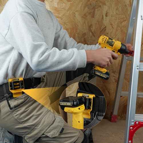 MELOTOUGH Drill Belt Clip,Drill Holder for Tool Belt,Measuring Tape Holder for Impact Driver,Tape Measure