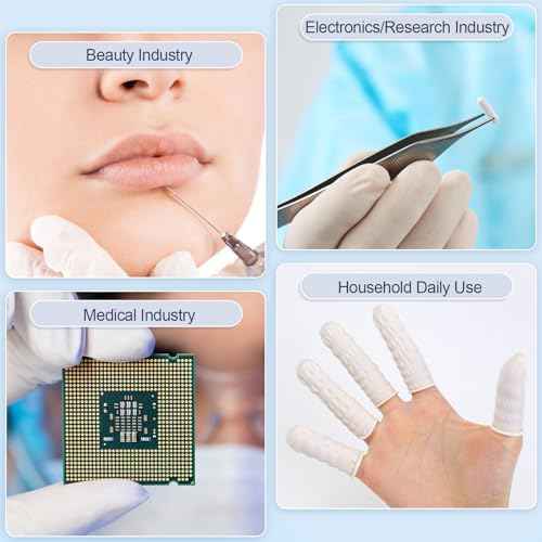 Finger Cots Finger Gloves Disposable(Approx 480pcs),Medium Finger Protectors,Finger Covers Protection for Finger Tips,Thumb Protector for Electronic Repair, Handmade, Industrial Apply