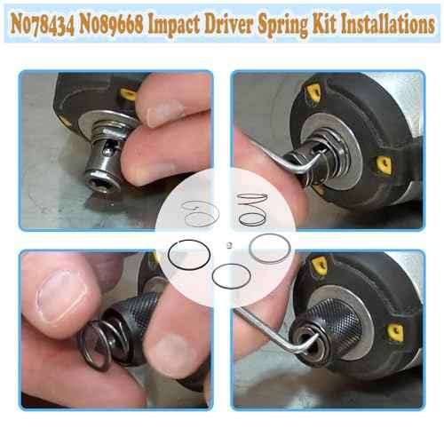 Updated N078434 N089668 Spring Kits with Steel Ball for Dewalt Impact DC825, DCF887, DCF885, DCF886 Impact Driver Spring Kit - 4 Pack