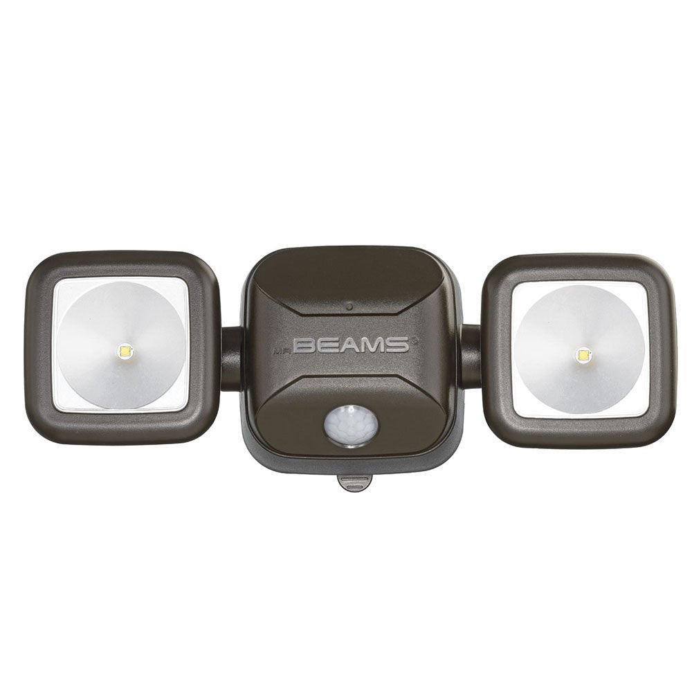Beams MB3000 High Performance 500 Lumen Wireless Battery Powered Motion Sensing LED Dual Head Security Spotlight, Brown, 1-Pack