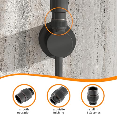 ChuangTim Oil Rubbed Bronze Shower Head Shut Off Valve 1/2'' Brass Flow Control