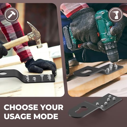 5 Pcs Roof Safety Anchor Hitch Clip, Permanen Roof Anchor for Fall Protection Connect to Wood Surface,Roofing Anchor Bracket Use with Other Roof Safety Equipment(Aluminum - Black)