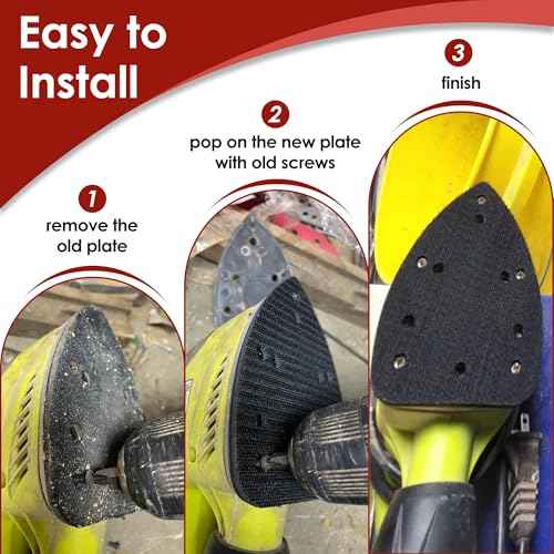 2 Pack Mouse Sander Replacement Pads Compatible with Ryobi 039065005001 Backing Platen Detail Sander Parts Compatible with CFS1503K CFS1503 CFS1502 CFS1503G