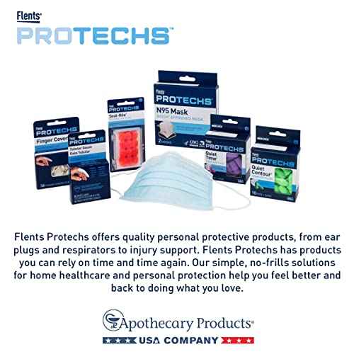 Flents Protechs Foam Ear Plugs, Contoured for Comfort, Ideal for Work with Loud Noise, Heavy Machinery, Construction, Studying & Traveling, NRR 32, Orange, Easy to Use, Made in The USA, 100 Pair