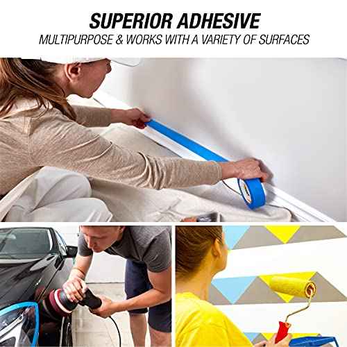 Tiger Tough Professional Multi-Use Blue Painters Tape, 1.41 Inches x 60 Yards (1 Roll)