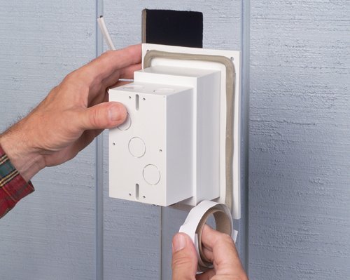 Arlington DBVR1W-1 Low Profile IN BOX Electrical Box with Weatherproof Cover for Flat Surface Retrofit Construction, 1-Gang, Vertical, White