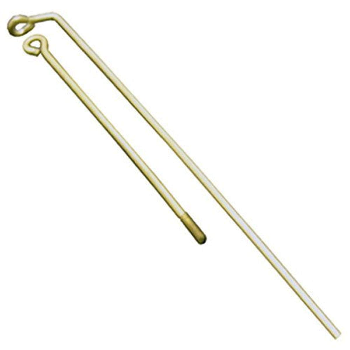LASCO 04-3525 Toilet Tank Ball Lift Wires Brass, with Set Lower Wire Threaded and Upper Wire Bent