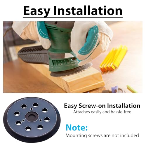 5" Replacement Sander Pad for Makita, 5 Inch 8 Hole Hook and Loop Sander Pads for Makita BO5010, BO5030K, BO5031K Compatible with DeWalt D26451,D26453, Porter Cable 382(1 Pack)
