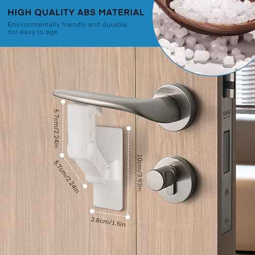 FYY Child Proof Door Lever Lock - 1 Pack Baby Proofing Door Locks for Kids Safety, 3M Adhesive Door Handle Lock Prevent Toddlers from Opening Doors, Adjustable Cabinet Locks Baby Safety Products