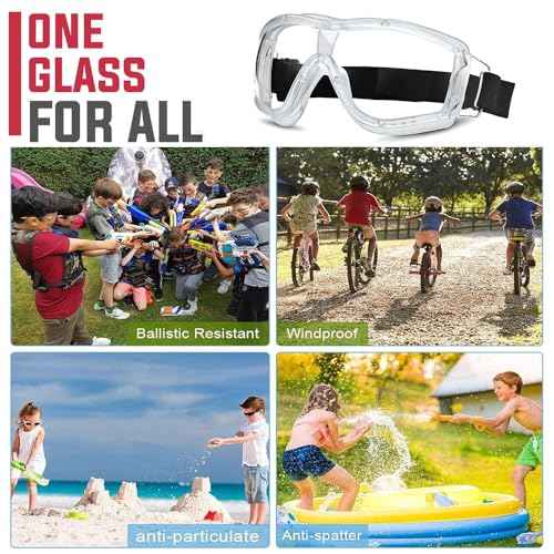Kids Safety Goggles, Kids Lab Goggles,Soft silicone nose cushion and adjustable headband