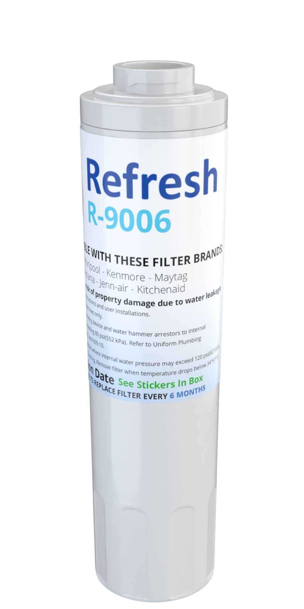 Refresh R-9006 Replacement Refrigerator Water Filter for UFK8001 / WF295 / WSM-2