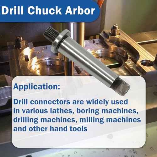 WFLNHB Threaded Drill Chuck Arbor 2MT to 1/2"-20 Hardened MT MT2 Adapter for Various Drill Machines, Milling Machines, Lathes, Boring Lathes and Electric Hand Tools.