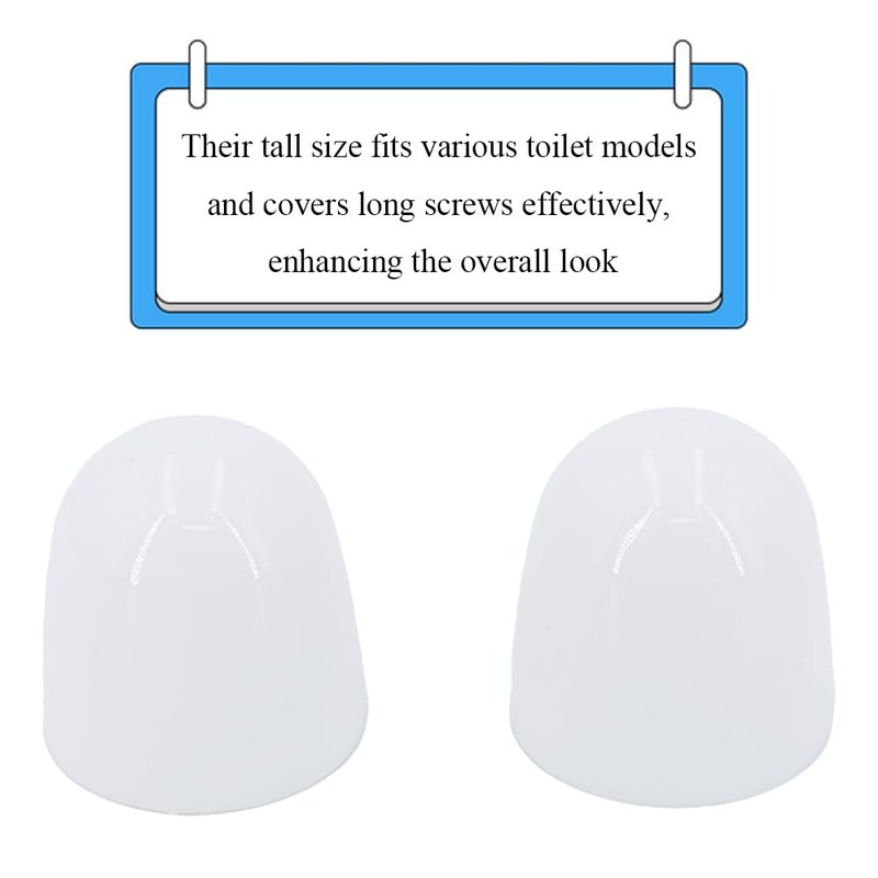 Toilet Bolt Caps Toilet Bolt Covers Toilets Screw Cover Caps Decorative 4 Pieces 1.26 Inch Height Avoid The Hassle of Trimming Bolts fit a lot of Model Toilets White Plastic Ckyleole