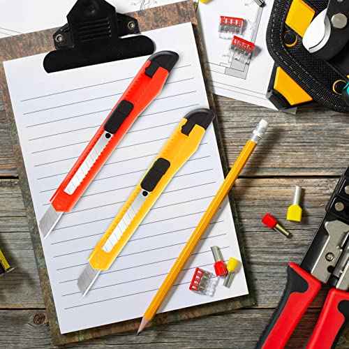 8 Pack Box Cutter Utility Knife, 9mm Snap-off Box Cutter Retractable for Opening Packages Cartons, Boxes, Disposable Box Cutters Exacto Knife Perfect for Office and Home use