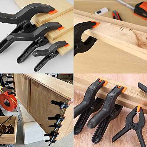 Spring Clamps,10 Pack 4.5in Professional Plastic Heavy Duty Spring Clips for Crafts, Backdrop Clips Clamps for Backdrop Stand,Photography Studios,Woodworking,Home Improvement