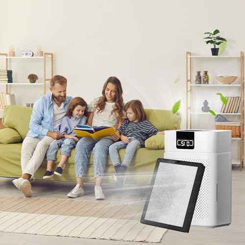 4 Packs ClearAir-A5 Replacement Filter Compatible with Vewior ClearAir-A5 A5 Air Cleaner Purifier, 3-in-1 Filter of Premium Filters, Activated Carbon Filters and Nylon Pre-Filter