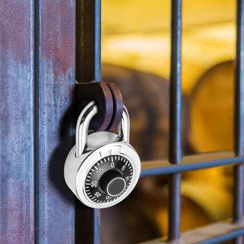 Combination Padlock,Lock for Gym and School Lockers Safe,Black Turntable,Mini Combination Lock(Pack of 1)