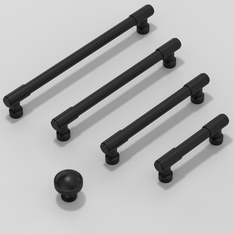 Talentedeco 10 Pack Matte Black Cabinet Pulls 5 Inch(128mm) Kitchen Cabinet Handles Cabinet Hardware for Drawer Pulls