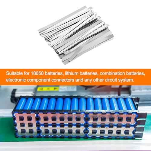 HARFINGTON 100pcs Pure Nickel Strip 0.1 x 5 x 100mm 99.6% Nickel Solid Pure Nickel Strips for Lithium Battery Packs Car Nickel Solder Tap for Cell Battery Pack Spot Welding and Soldering