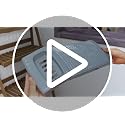 Lounsweer Gray Collapsible Laundry Washboard with Detachable Scrubbing Brush