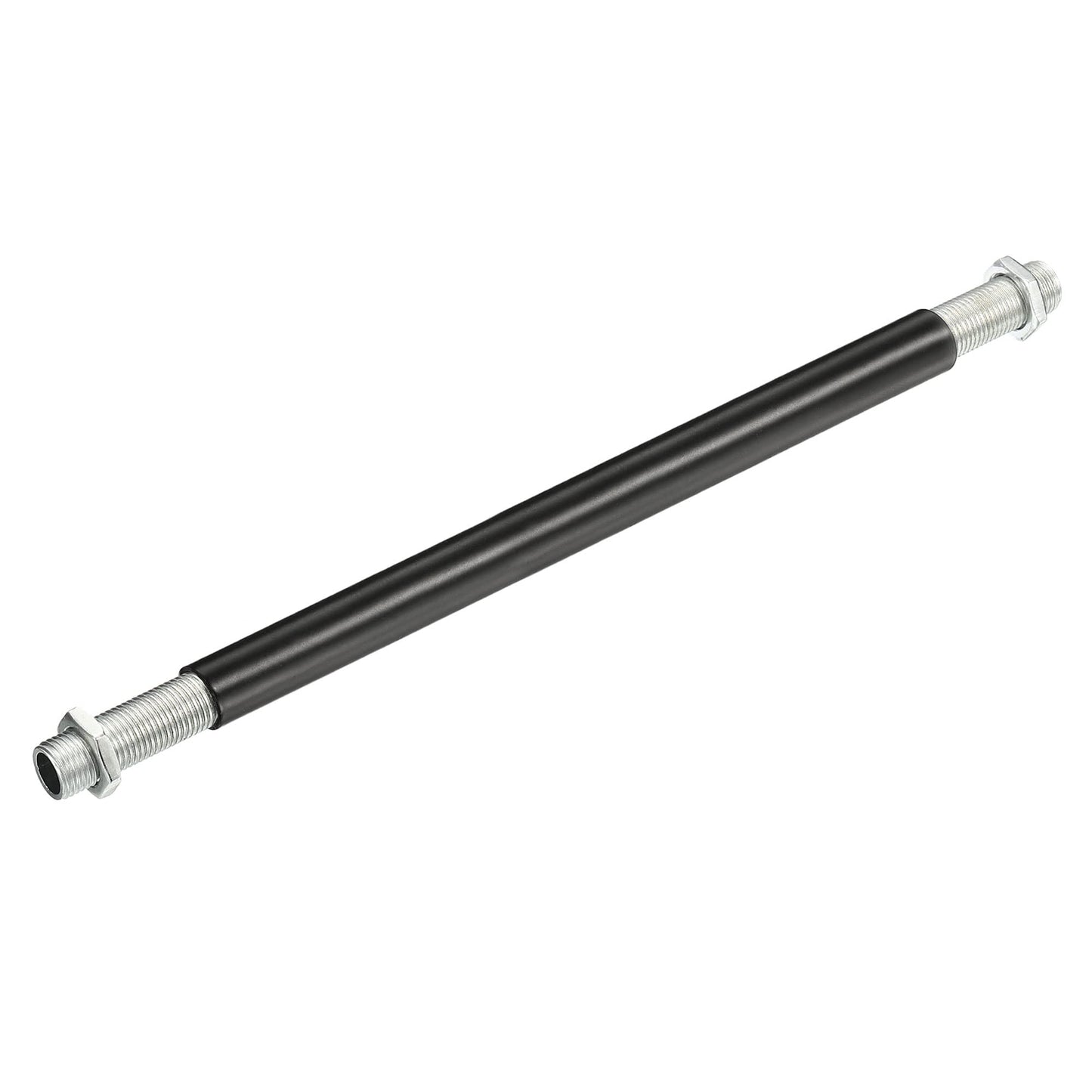 MECCANIXITY Threaded Extension Rod, 7.87" Lamp Pipe with Connector Light Fixture Parts for Pendant Light Island Lighting Chandeliers Stems, Black 2 Set