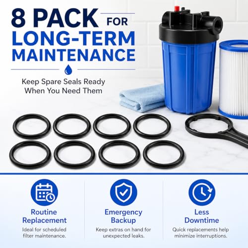 8 Pack 151122 O-Ring Replacement for Pentair Big Blue Housings #10 & #20