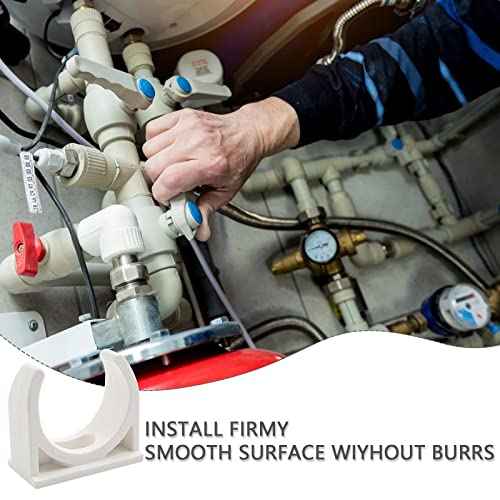 1 Inch PVC Water Pipe Clamps Clips, U-Shaped Buckles PEX Clips Pipe Hangers Clamps, PEX Holder Pipe Support for Water Pipes Tubing Hoses(20 Pack)