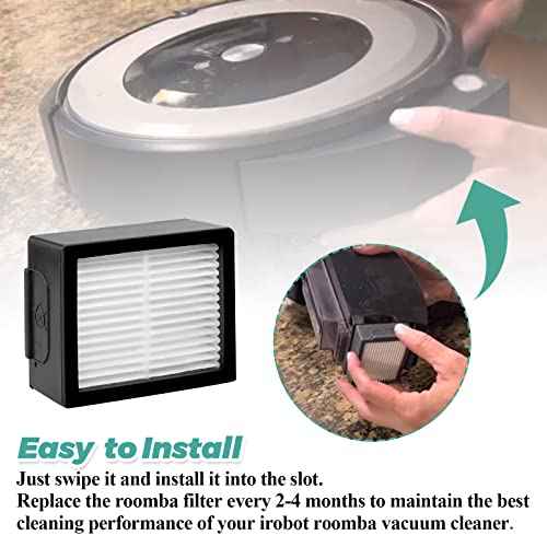 9-Pack HEPA Filter Replacement for iRobot Roomba E I J Series Combo E5 E6 E7 i3 i3+ i4 i4+ i5 i5+ i6 i6+ i7 i7+/plus i8 i8+ J5 J6 J8 Robot Vacuum Cleaner-9 x High-Efficiency Filters 4639161, 1 x Brush